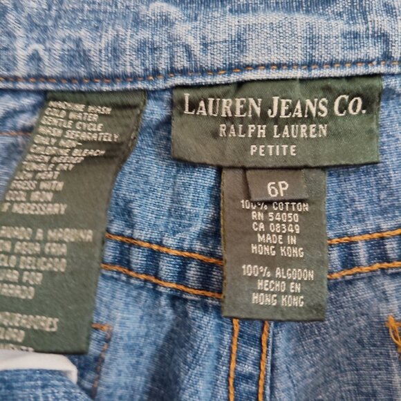 Ladies Petite SZ 6P Ralph Lauren Jean Co. Denim Capris - Picture 4 of 4